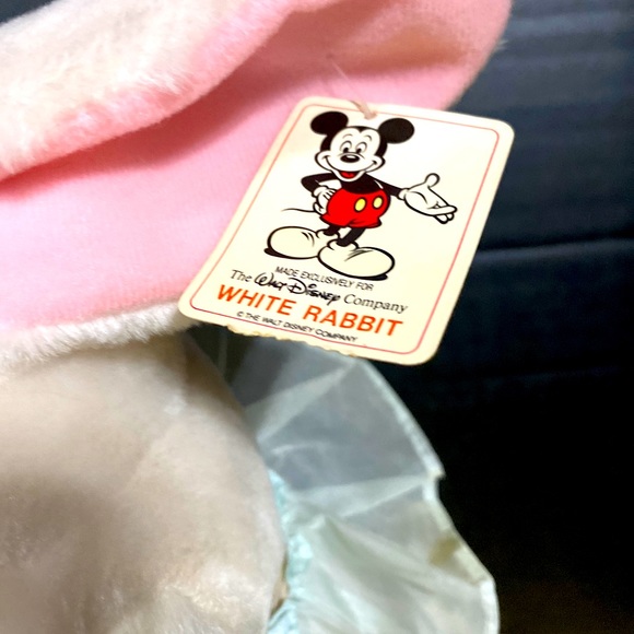 WALT DISNEY EXCLUSIVE NWT ALICE IN WONDERLAND VINTAGE WHITE RABBIT PLUSH 15” - Picture 13 of 16